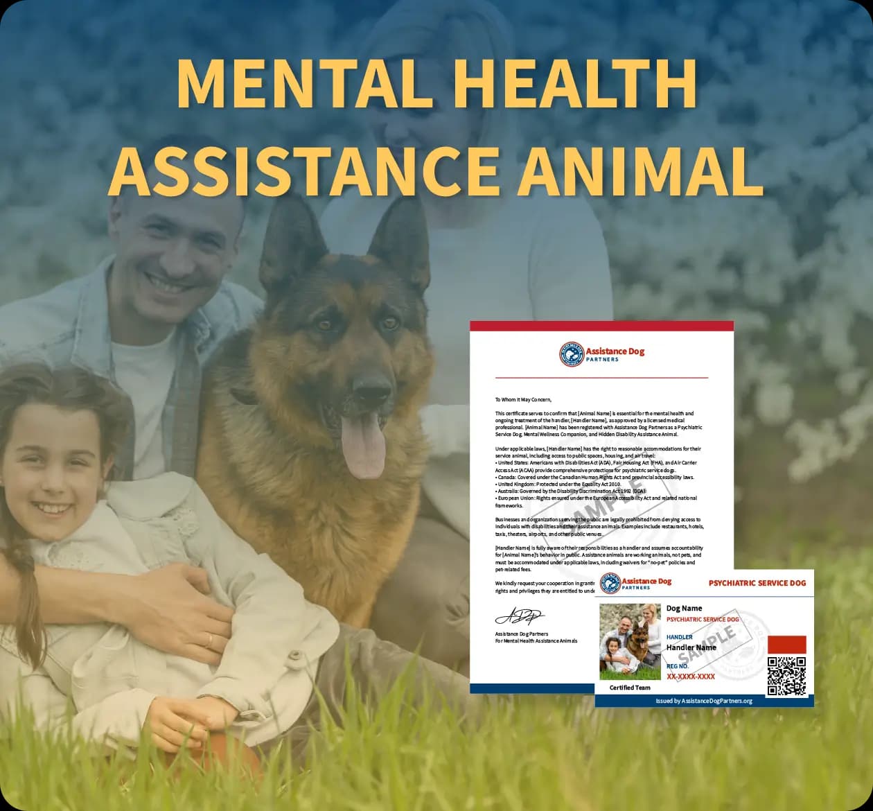 Mental Health Assistance Animal